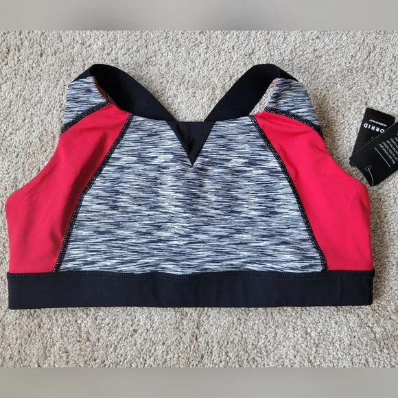 NWT Torrid Active Red and Gray Performance Sports Bra 1 - Picture 3 of 9